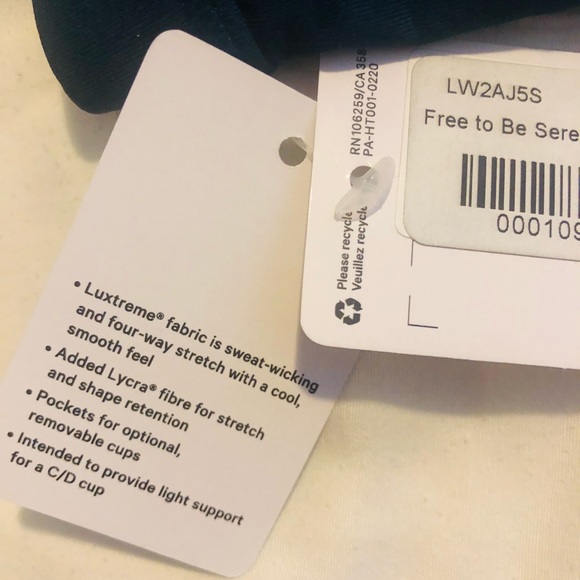 Lululemon size 6 (C/D cup) Free to Be Serene Bra - Picture 4 of 4